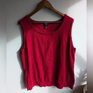 Talbots Pima Cotton Womens Sweater West Size 2X Red Dark Academia Office Casual